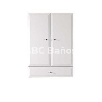 Dmora Columna de baño Torrance, Mueble columna para baño con 1 puerta,  Mueble de pared suspendido